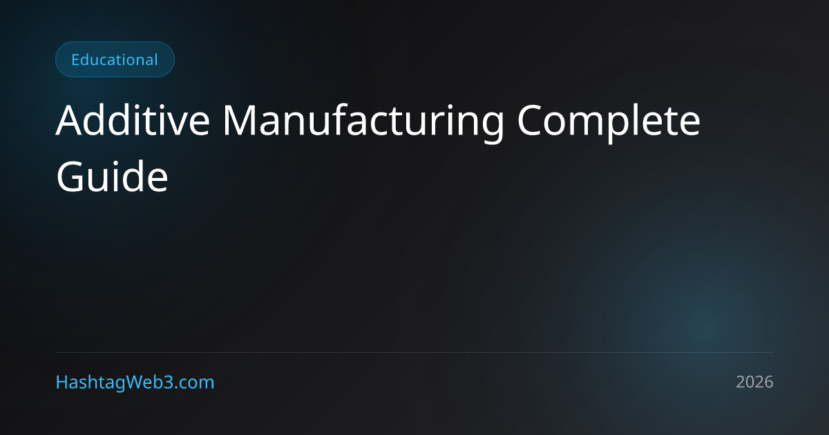 Additive Manufacturing Complete Guide - Hashtag Web3