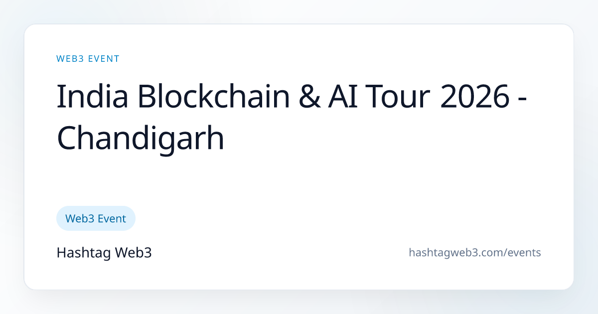 India Blockchain & AI Tour 2026 - Chandigarh
