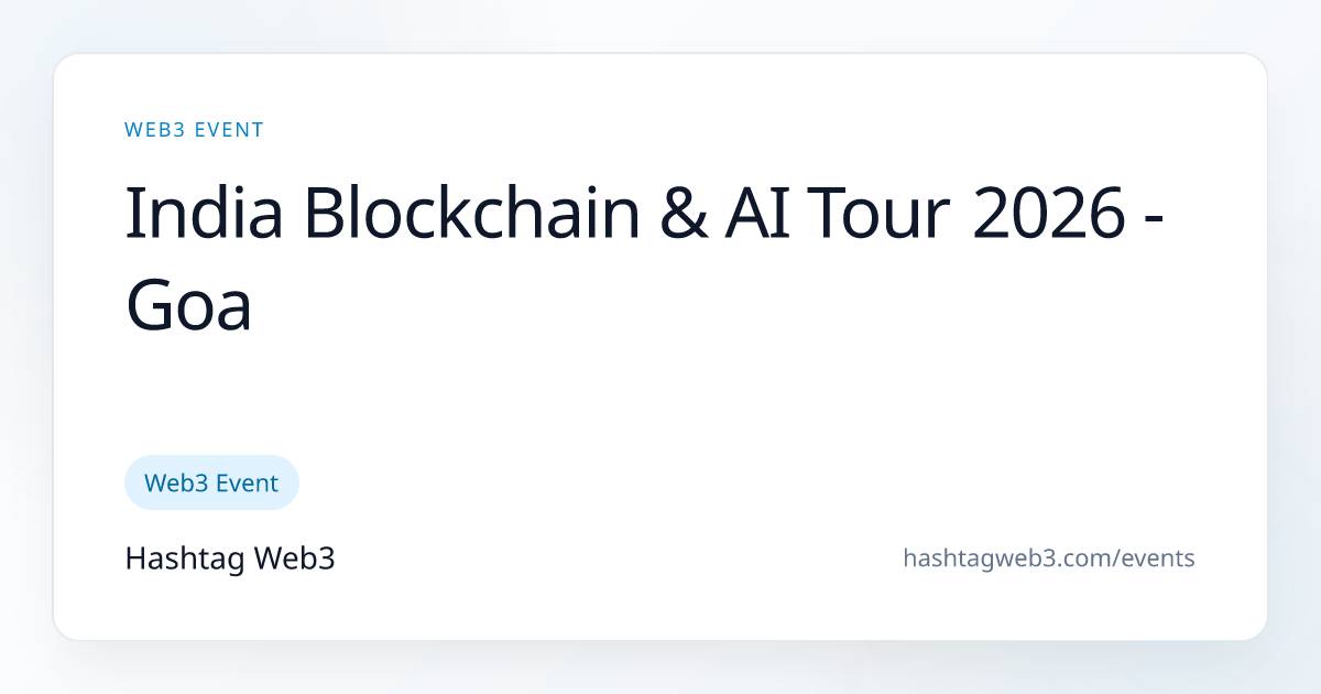 India Blockchain & AI Tour 2026 - Goa