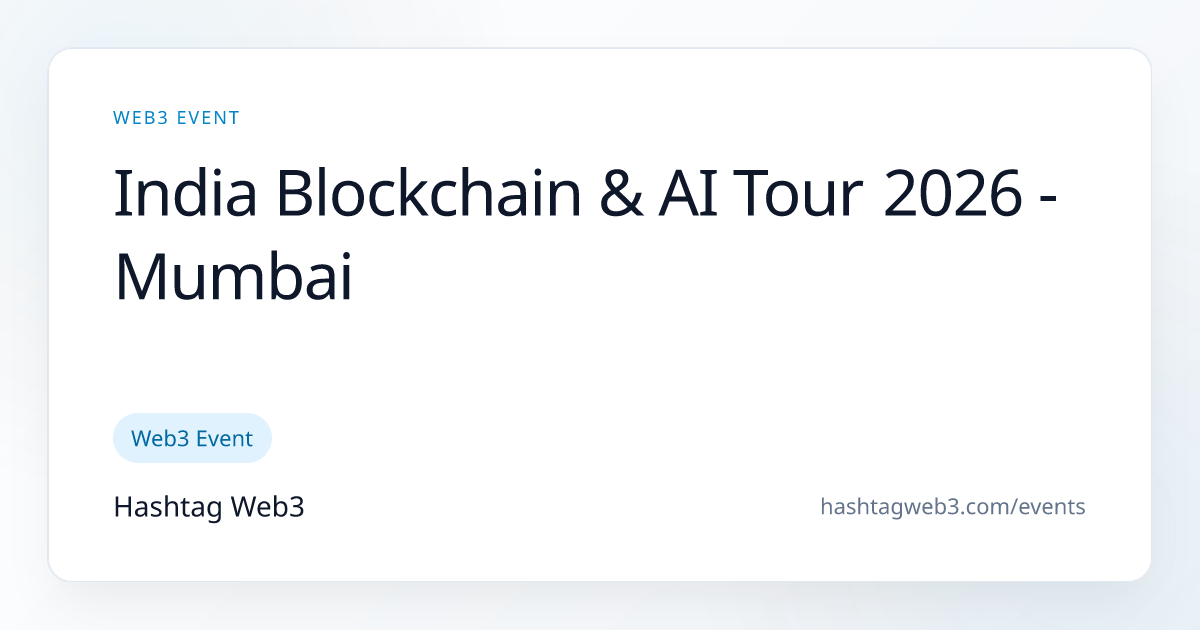 India Blockchain & AI Tour 2026 - Mumbai