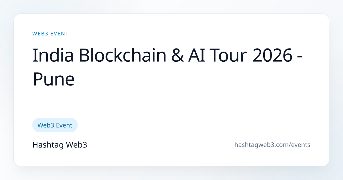 India Blockchain & AI Tour 2026 - Pune