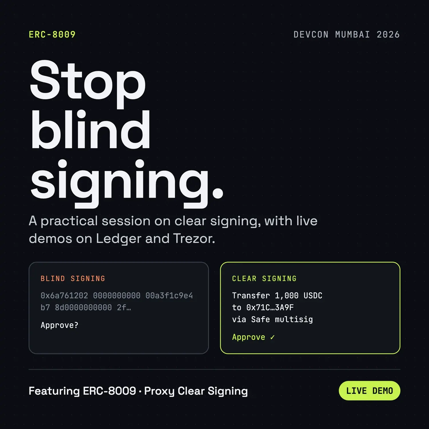 Clear-Signing & Wallet Security @ DEVCON