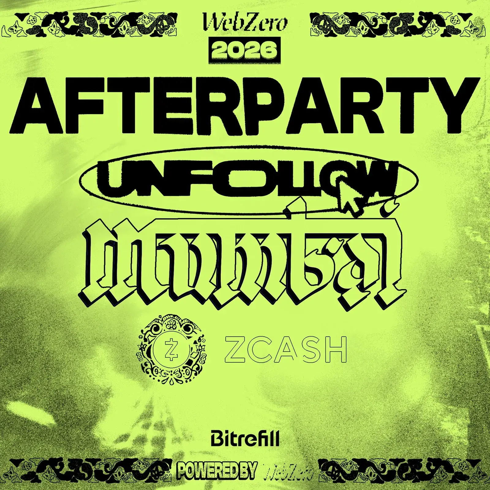 UNFOLLOW_002 Mumbai: Afterparty with Zcash & Bitrefill
