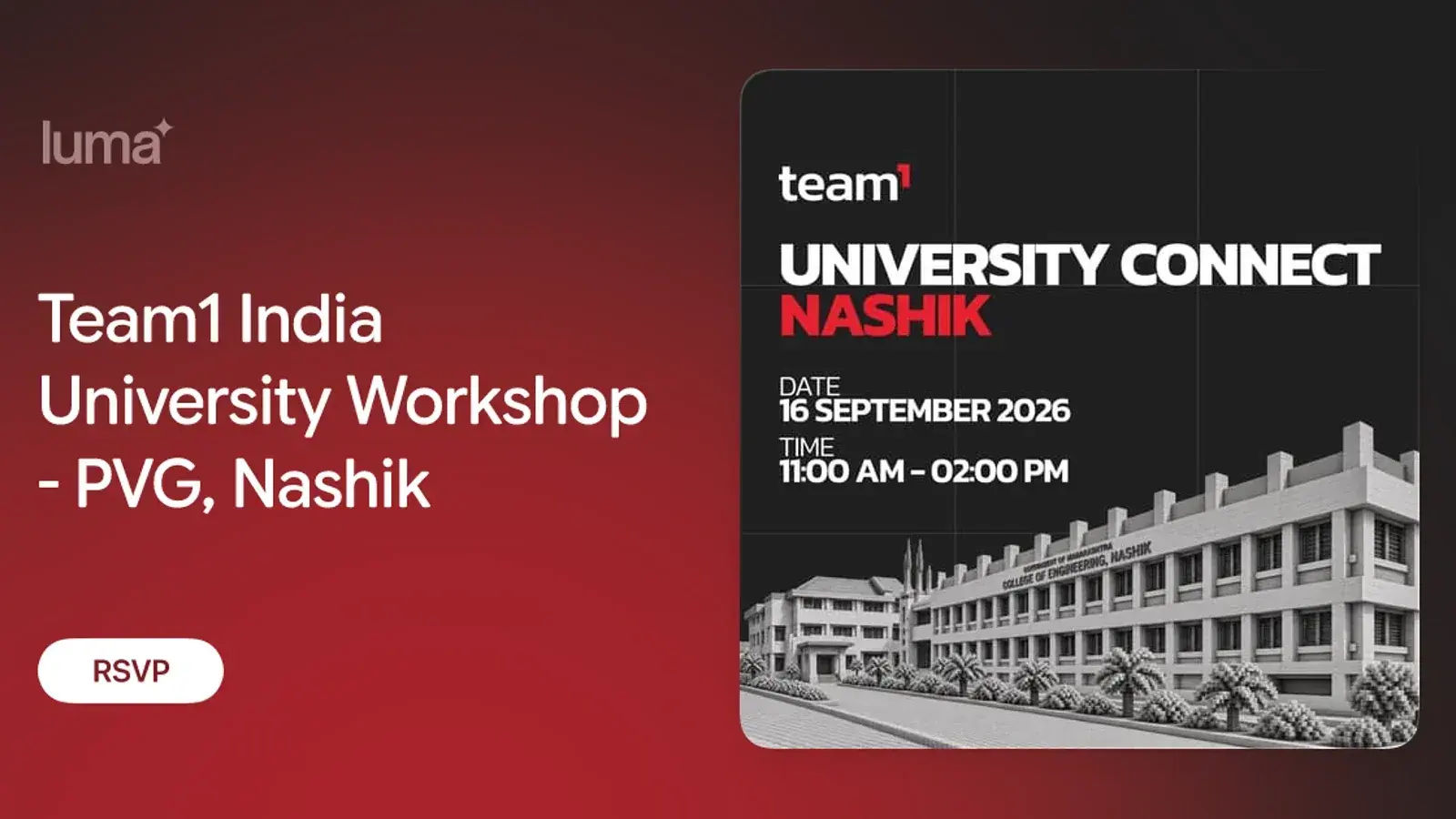Team1 India University Workshop - PVG, Nashik