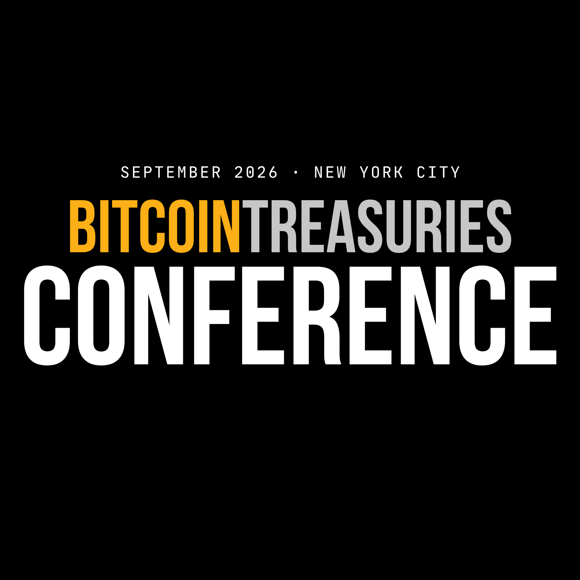 Bitcoin Treasuries Conference: September 2026