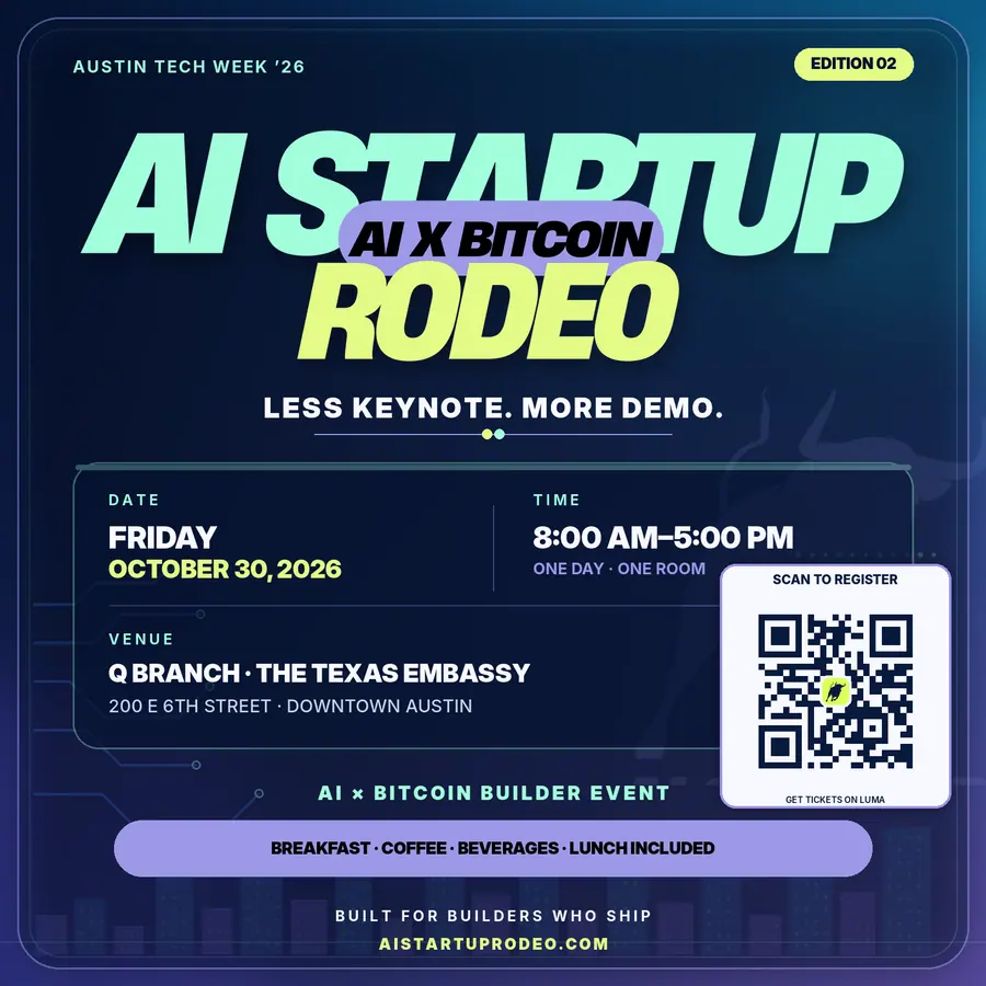 AI Startup Rodeo @ Austin Tech Week '26 October 30th