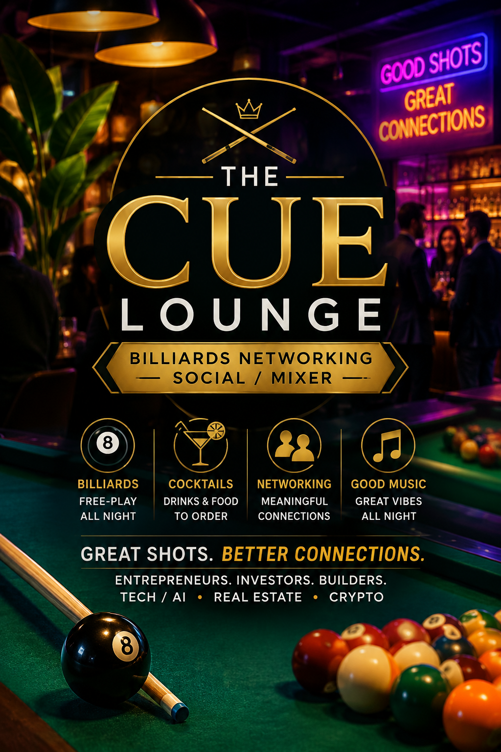 THE CUE LOUNGE - Billiards Networking Social/Mixer - (Elevate Festival After Party)