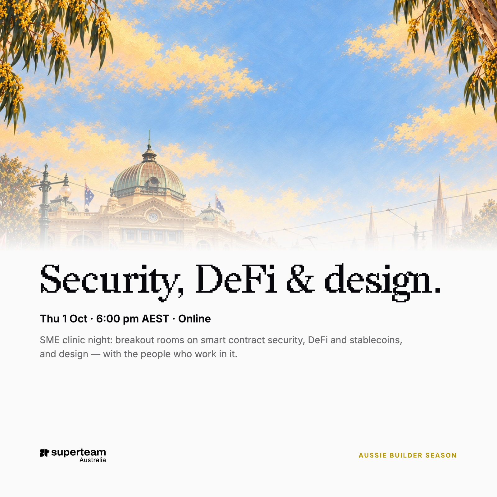 SME Clinic Night: Security, DeFi & Design