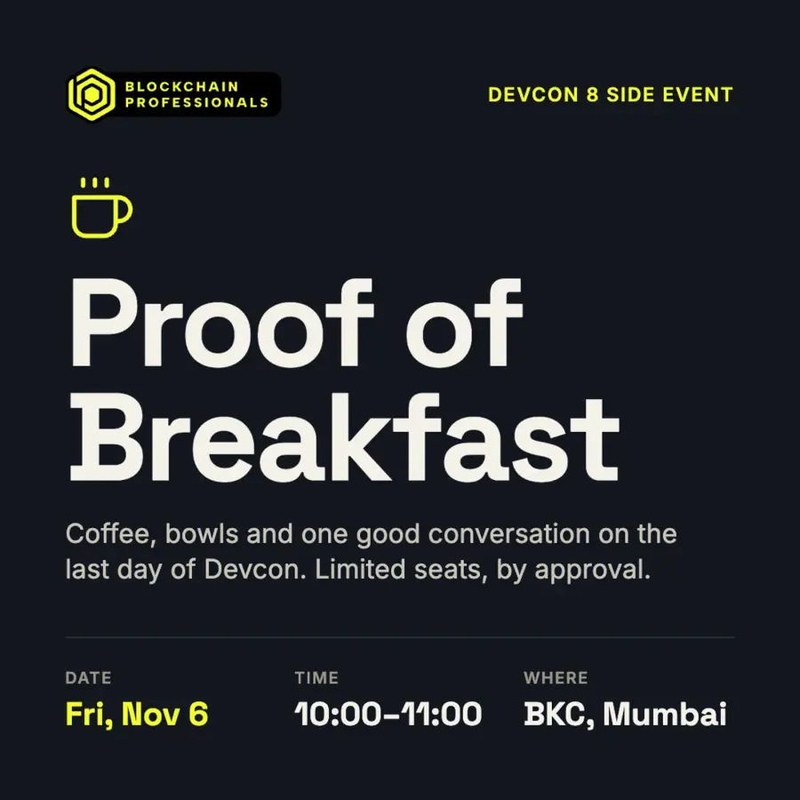 Proof of Breakfast - DevCon Side Event