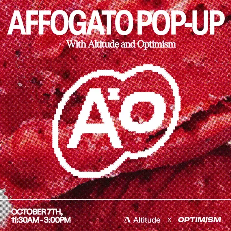 Affogato Pop-up, with Altitude and Optimism