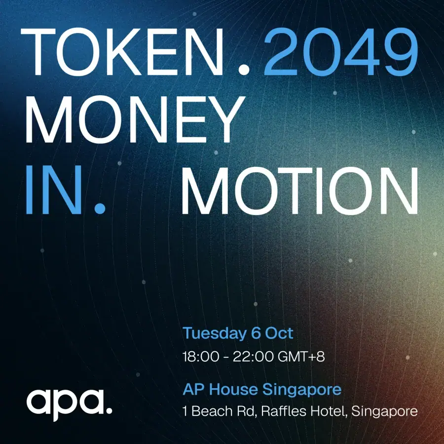 Money in Motion: TOKEN2049 An evening hosted by APA