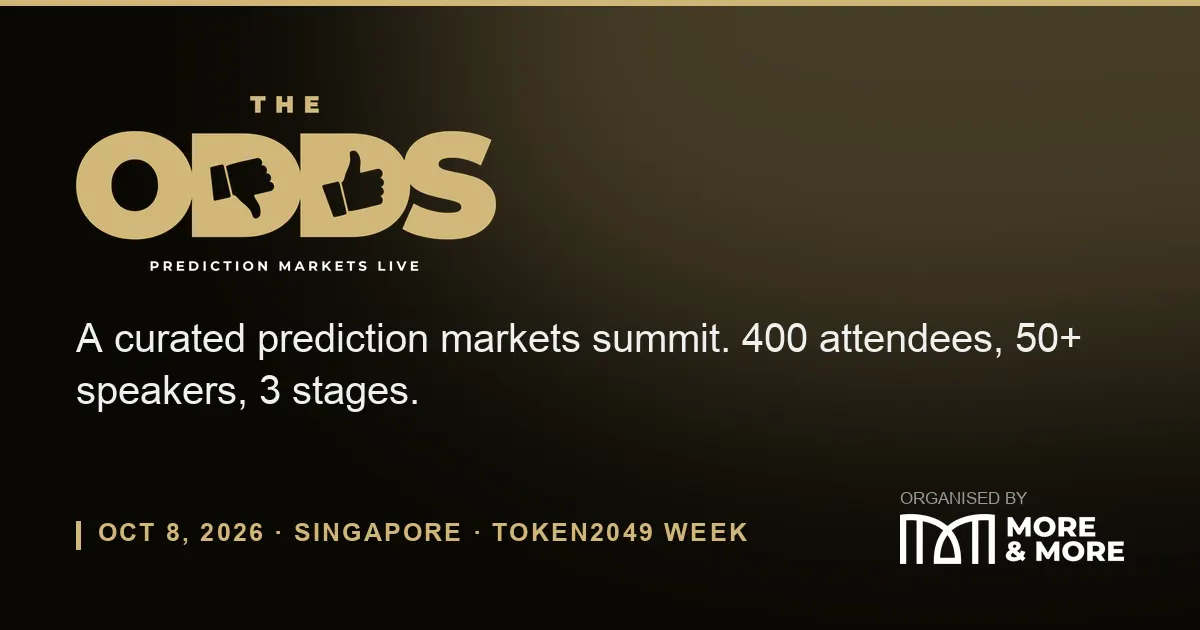 The Odds: Prediction Markets Summit Singapore 2026