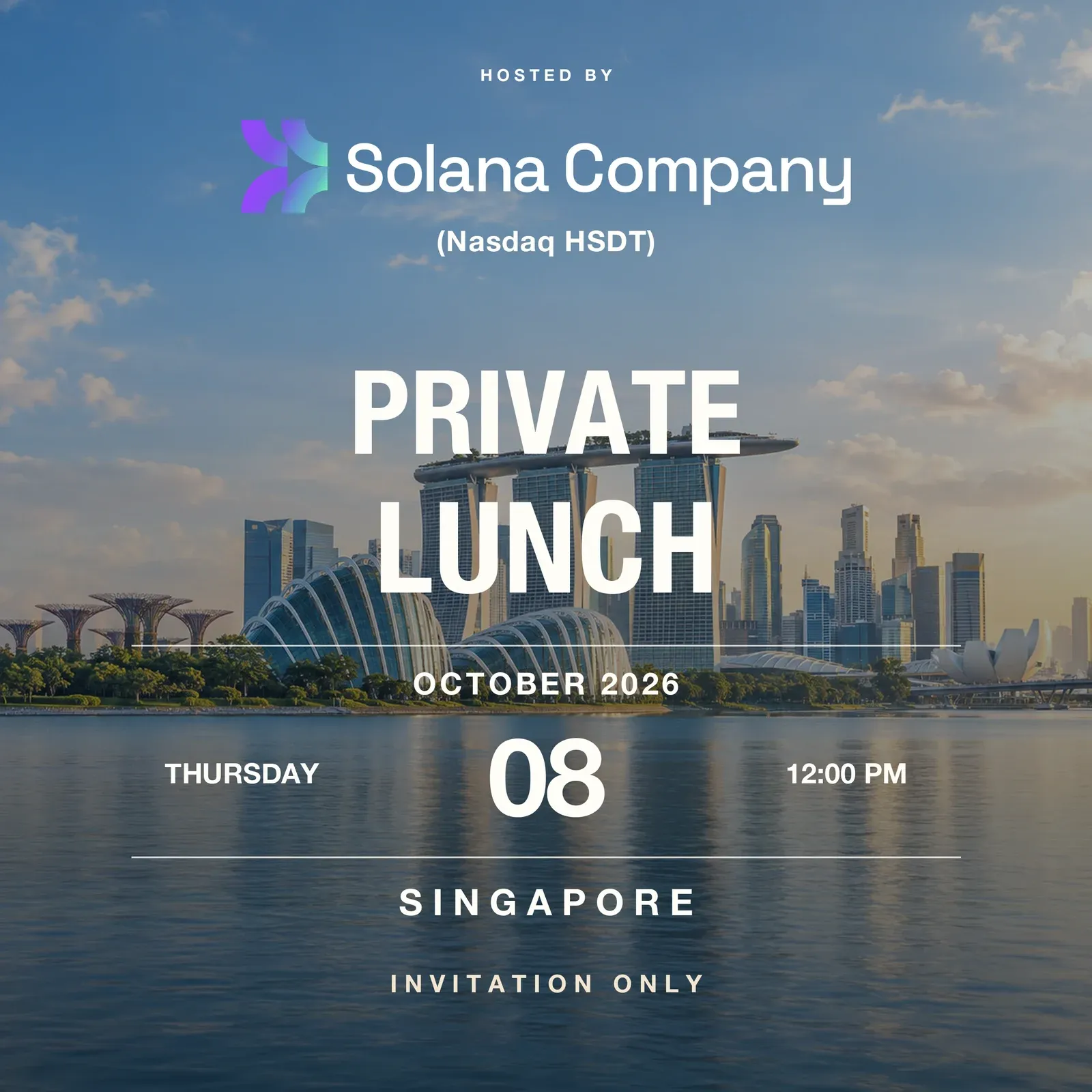 Solana Company Private Investor Lunch