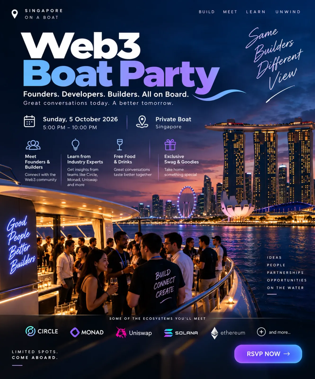 Web3 Founders & Builders Boat Party - TOKEN2049πΈπ¬