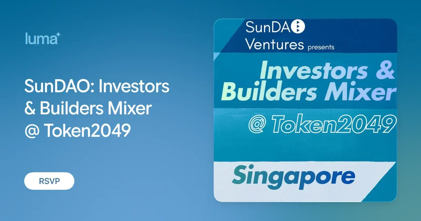 SunDAO: Investors & Builders Mixer @ Token2049