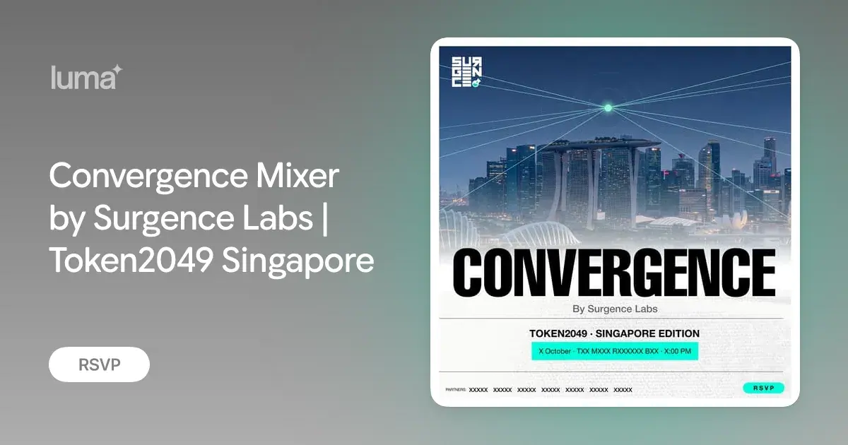Convergence Mixer by Surgence Labs | Token2049 Singapore