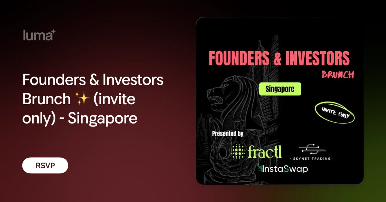 Founders & Investors Brunch (invite only) - Singapore