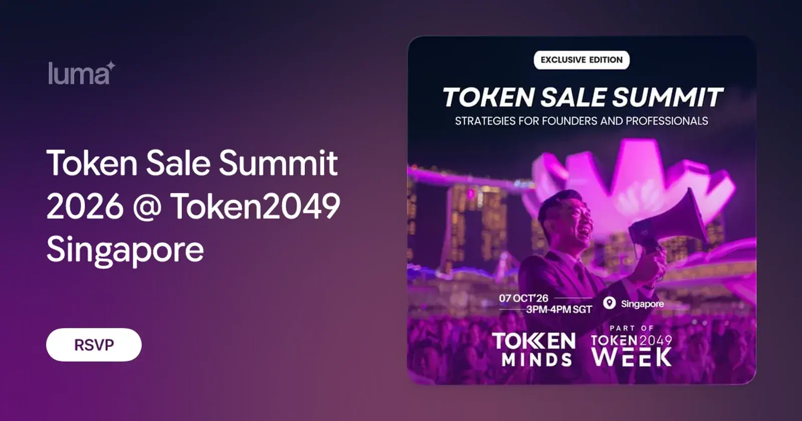 Token Sale Summit 2026 @ Token2049 Singapore
