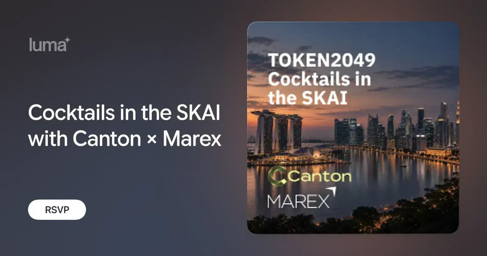 Cocktails in the SKAI with Canton × Marex