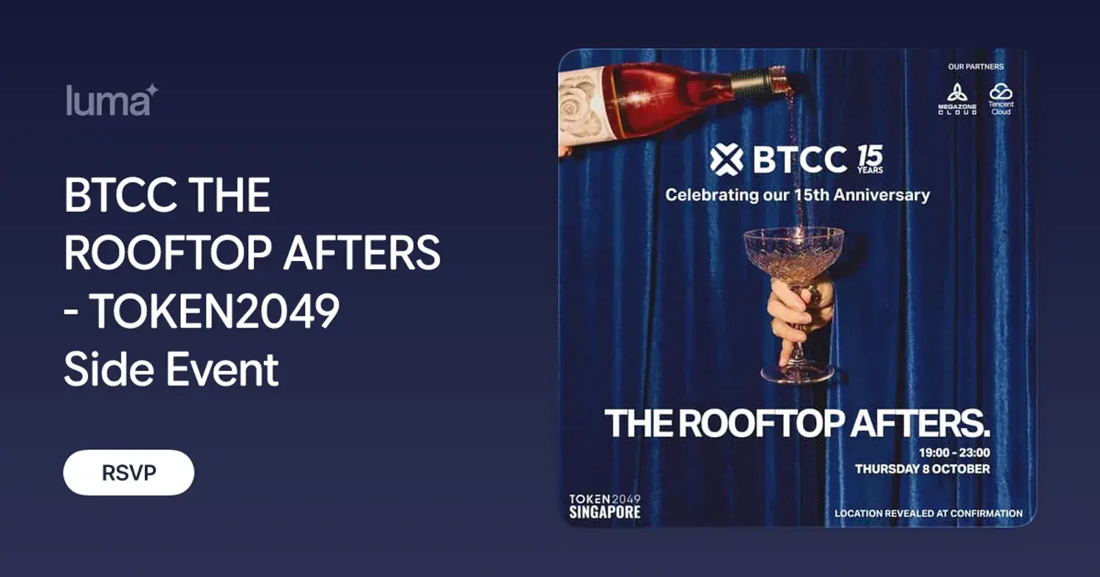 BTCC THE ROOFTOP AFTERS - TOKEN2049 Side Event
