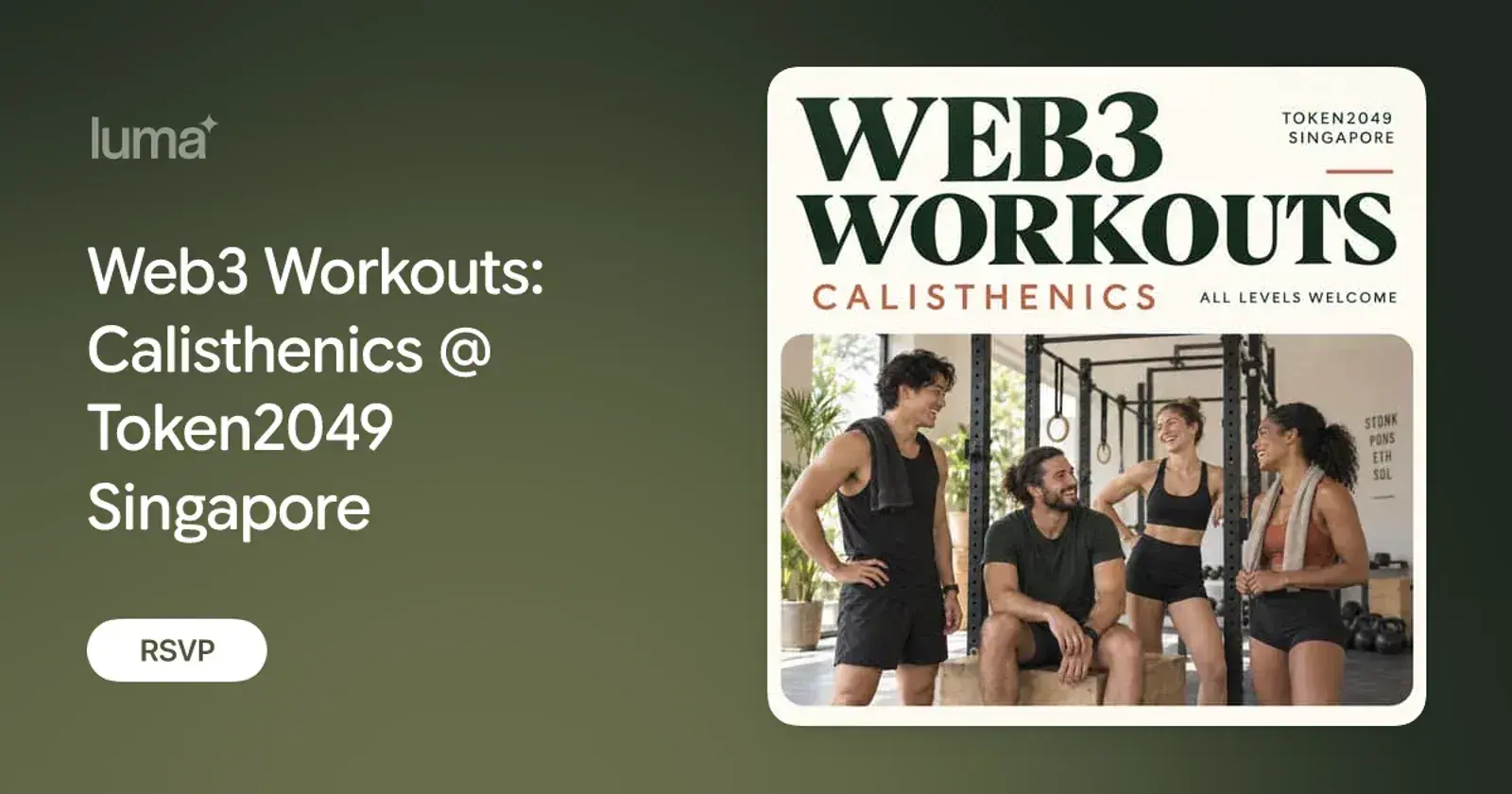 Web3 Workouts: Calisthenics @ Token2049 Singapore