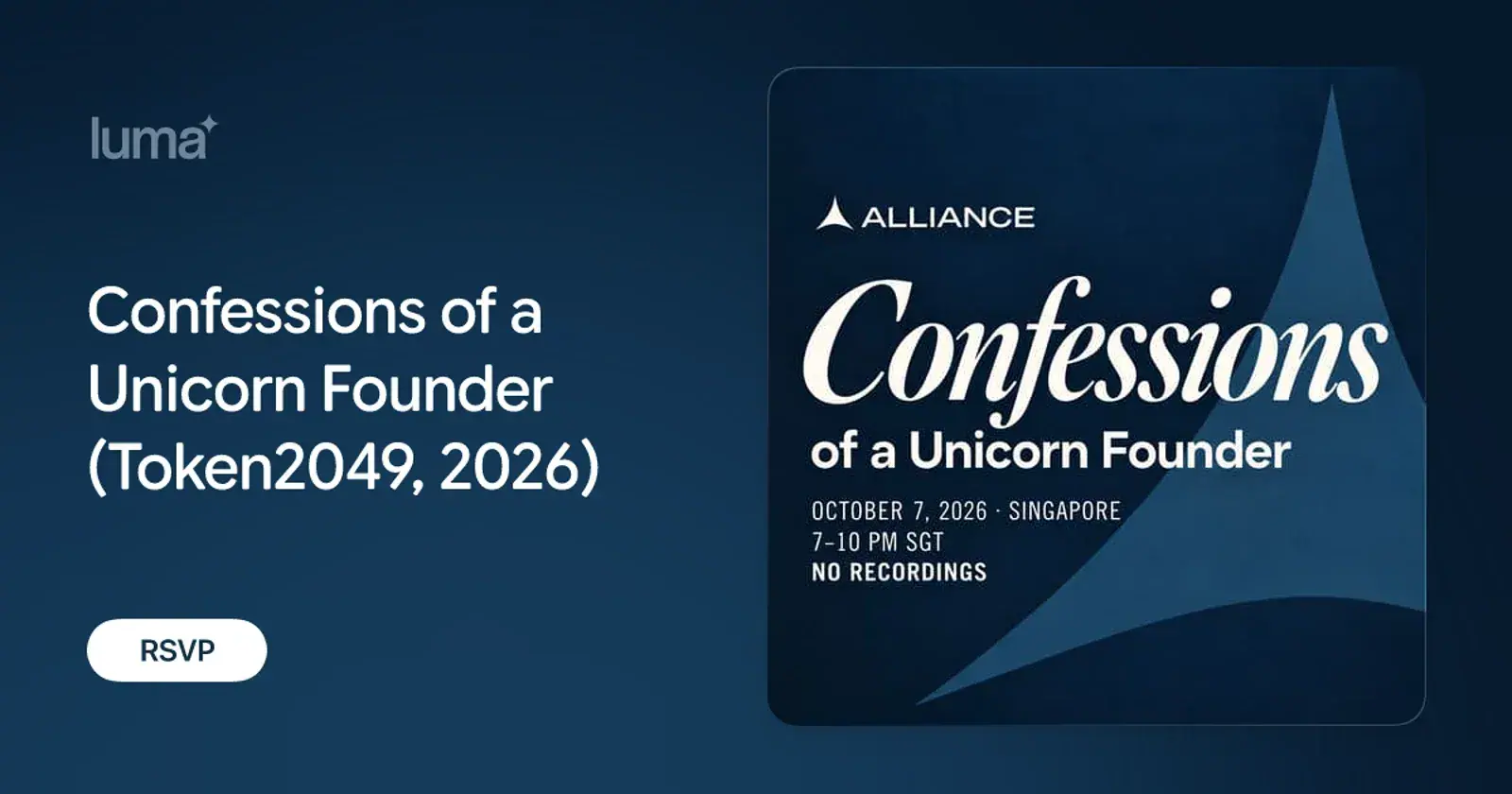 Confessions of a Unicorn Founder (Token2049, 2026)