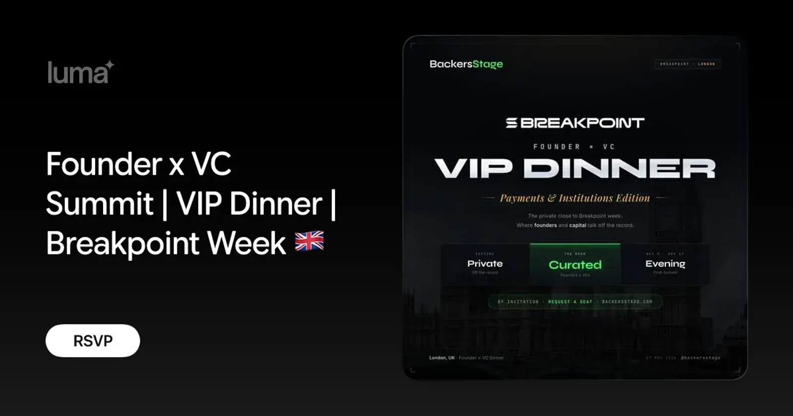 Founder x VC Summit | VIP Dinner | Breakpoint Week 🇬🇧