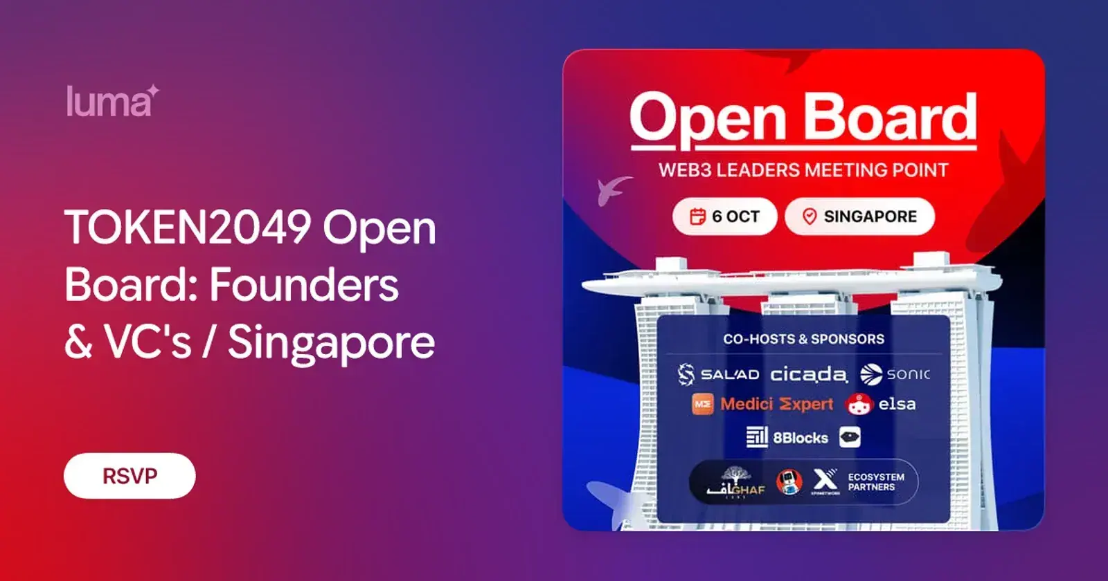 TOKEN2049 Open Board: Founders & VC's / Singapore