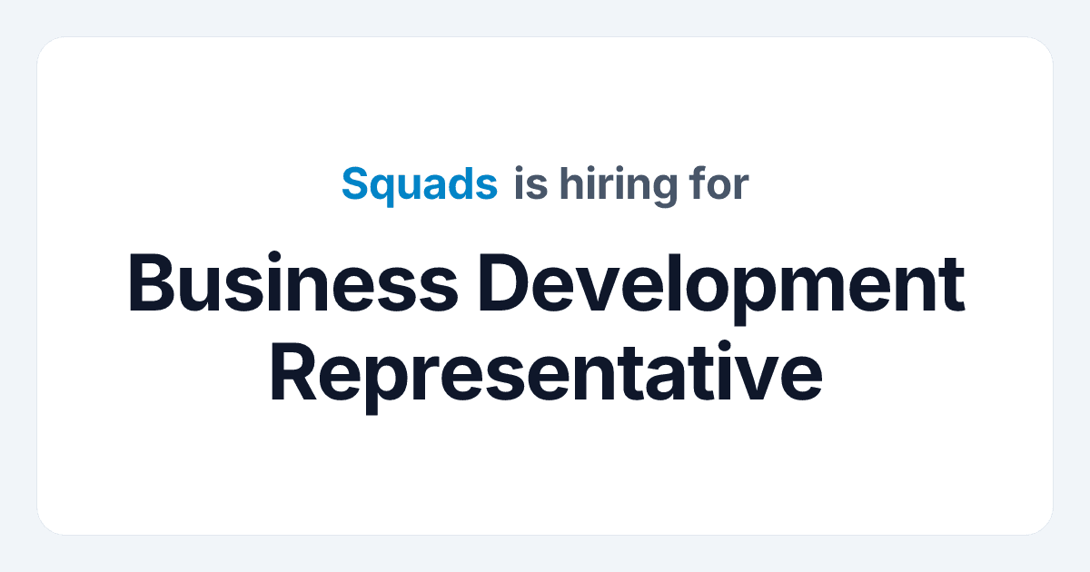 Business Development Representative at Squads | Hashtag Web3